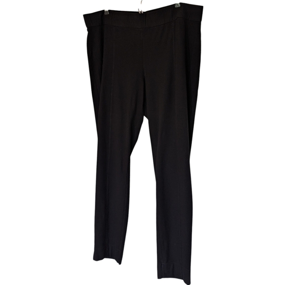 Eileen Fisher High Waist Slim Crop Black Washable Stretch Crepe Pant Women XL - Picture 3 of 15